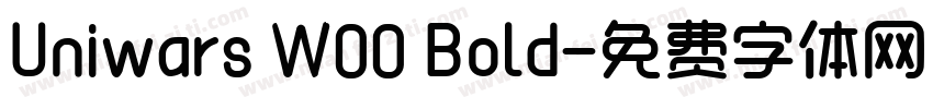 Uniwars W00 Bold字体转换